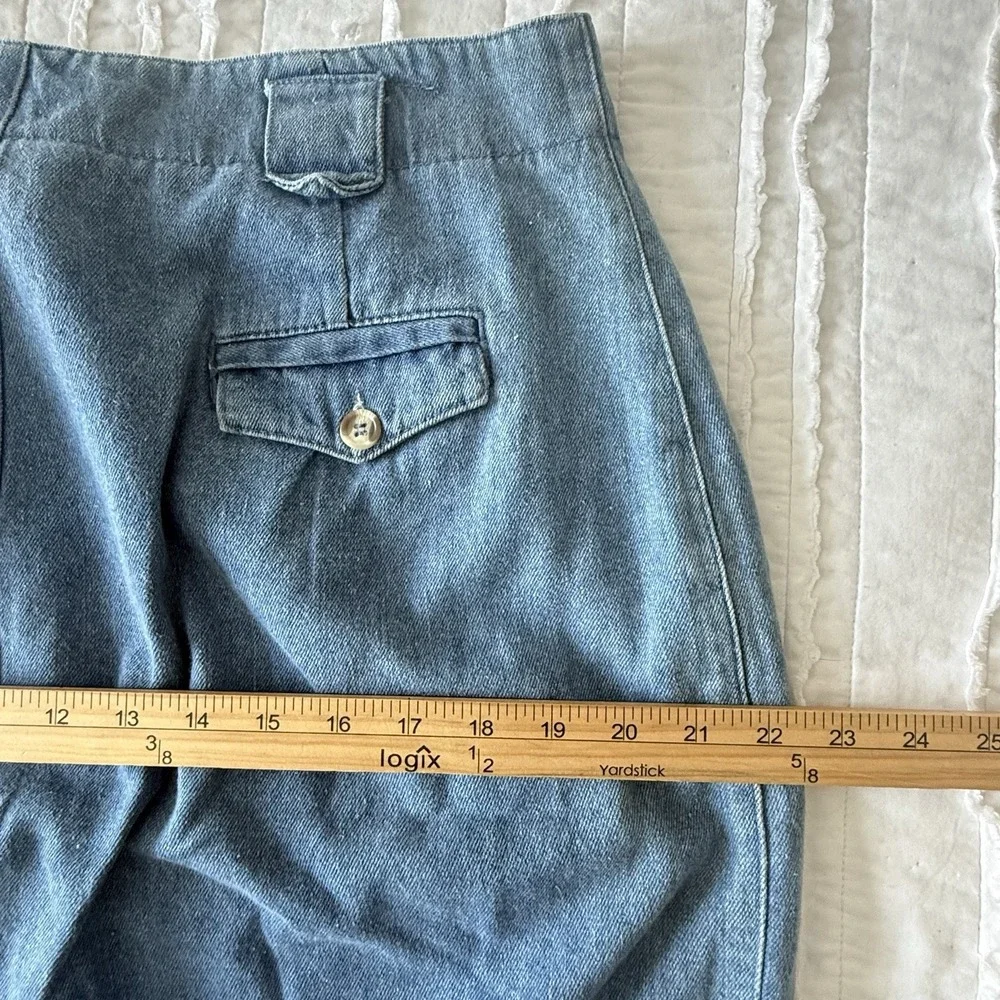 VTG Denim Maxi Skirt 14 100% Cotton Cabin Scandi Farmhouse Cottage Modest